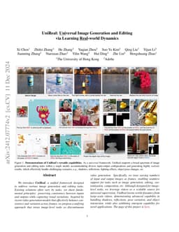 UniReal: Universal Image Generation and Editing via Learning Real-world
  Dynamics