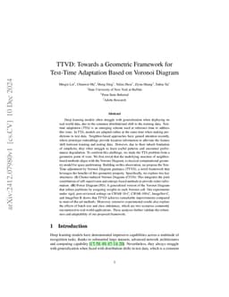 TTVD: Towards a Geometric Framework for Test-Time Adaptation Based on
  Voronoi Diagram