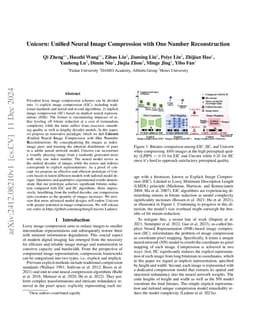 Unicorn: Unified Neural Image Compression with One Number Reconstruction