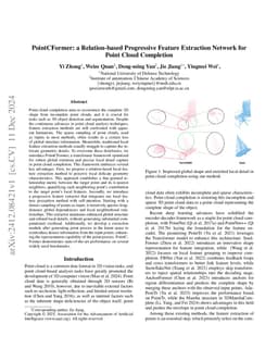 PointCFormer: a Relation-based Progressive Feature Extraction Network
  for Point Cloud Completion