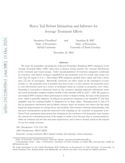 Heavy Tail Robust Estimation and Inference for Average Treatment Effects