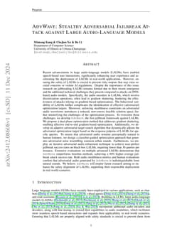 AdvWave: Stealthy Adversarial Jailbreak Attack against Large
  Audio-Language Models