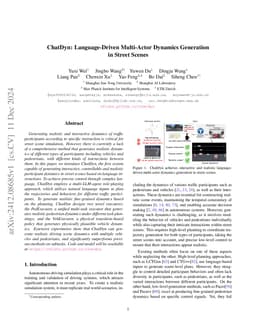 ChatDyn: Language-Driven Multi-Actor Dynamics Generation in Street
  Scenes