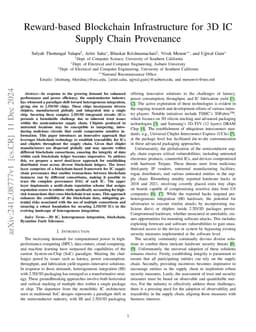 Reward-based Blockchain Infrastructure for 3D IC Supply Chain Provenance