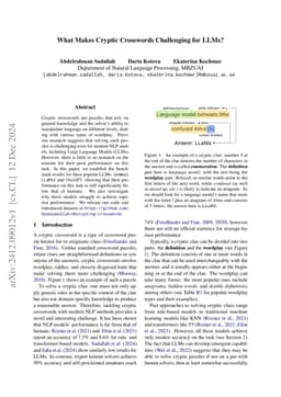 What Makes Cryptic Crosswords Challenging for LLMs?