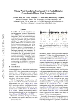 Mining Word Boundaries from Speech-Text Parallel Data for Cross-domain
  Chinese Word Segmentation