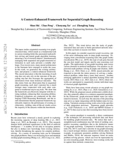 A Context-Enhanced Framework for Sequential Graph Reasoning