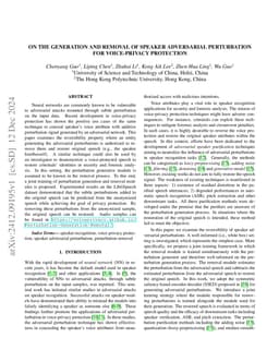 On the Generation and Removal of Speaker Adversarial Perturbation for
  Voice-Privacy Protection