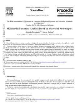 Multimodal Sentiment Analysis based on Video and Audio Inputs