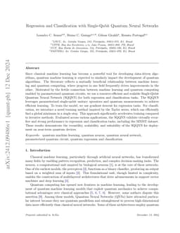 Regression and Classification with Single-Qubit Quantum Neural Networks