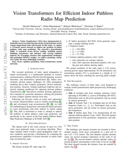 Vision Transformers for Efficient Indoor Pathloss Radio Map Prediction