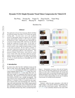 Dynamic-VLM: Simple Dynamic Visual Token Compression for VideoLLM