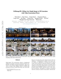 LiftImage3D: Lifting Any Single Image to 3D Gaussians with Video
  Generation Priors