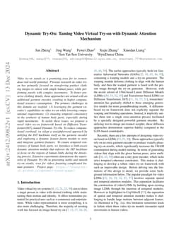 Dynamic Try-On: Taming Video Virtual Try-on with Dynamic Attention
  Mechanism
