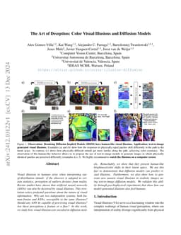 The Art of Deception: Color Visual Illusions and Diffusion Models