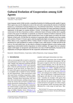 Cultural Evolution of Cooperation among LLM Agents