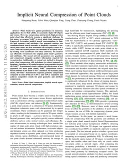 Implicit Neural Compression of Point Clouds