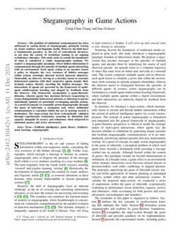Steganography in Game Actions