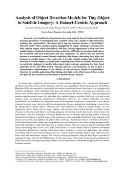 Analysis of Object Detection Models for Tiny Object in Satellite
  Imagery: A Dataset-Centric Approach