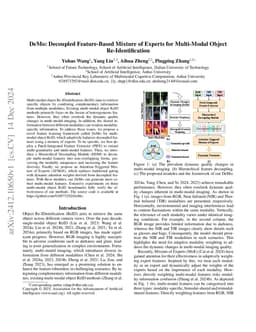 DeMo: Decoupled Feature-Based Mixture of Experts for Multi-Modal Object
  Re-Identification