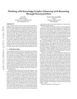 Thinking with Knowledge Graphs: Enhancing LLM Reasoning Through
  Structured Data