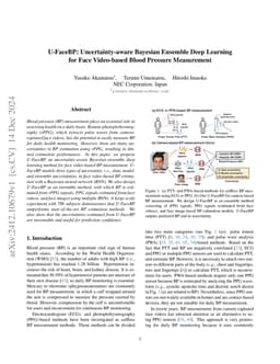 U-FaceBP: Uncertainty-aware Bayesian Ensemble Deep Learning for Face
  Video-based Blood Pressure Measurement