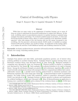Control of Overfitting with Physics