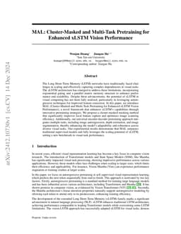 MAL: Cluster-Masked and Multi-Task Pretraining for Enhanced xLSTM Vision
  Performance