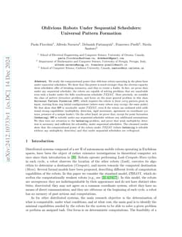 Oblivious Robots Under Sequential Schedulers: Universal Pattern
  Formation