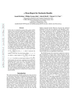 p-Mean Regret for Stochastic Bandits