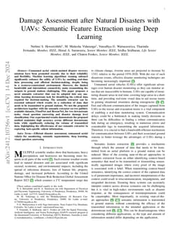 Damage Assessment after Natural Disasters with UAVs: Semantic Feature
  Extraction using Deep Learning