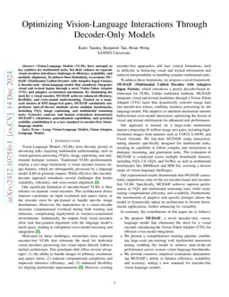 Optimizing Vision-Language Interactions Through Decoder-Only Models