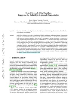 Neural Network Meta Classifier: Improving the Reliability of Anomaly
  Segmentation
