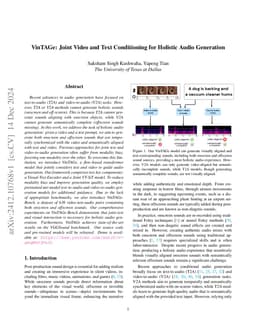 VinTAGe: Joint Video and Text Conditioning for Holistic Audio Generation