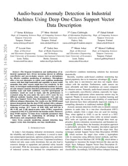 Audio-based Anomaly Detection in Industrial Machines Using Deep
  One-Class Support Vector Data Description