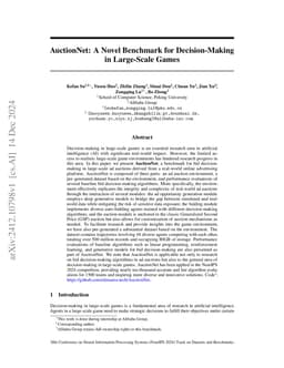 AuctionNet: A Novel Benchmark for Decision-Making in Large-Scale Games