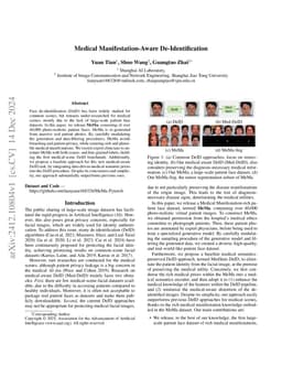 Medical Manifestation-Aware De-Identification
