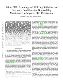 Affine EKF: Exploring and Utilizing Sufficient and Necessary Conditions
  for Observability Maintenance to Improve EKF Consistency