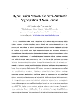 Hyper-Fusion Network for Semi-Automatic Segmentation of Skin Lesions