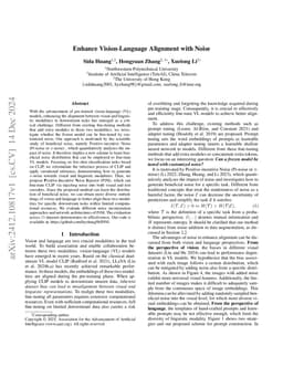 Enhance Vision-Language Alignment with Noise