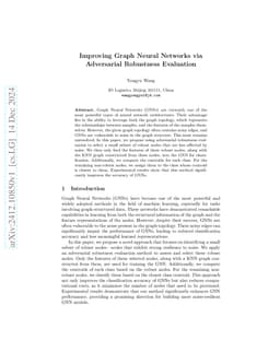 Improving Graph Neural Networks via Adversarial Robustness Evaluation