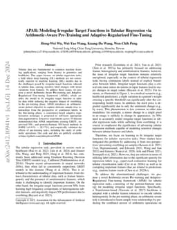 APAR: Modeling Irregular Target Functions in Tabular Regression via
  Arithmetic-Aware Pre-Training and Adaptive-Regularized Fine-Tuning