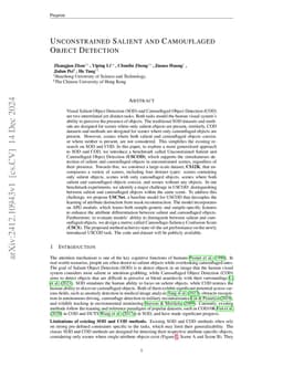 Unconstrained Salient and Camouflaged Object Detection