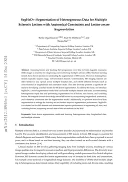 SegHeD+: Segmentation of Heterogeneous Data for Multiple Sclerosis
  Lesions with Anatomical Constraints and Lesion-aware Augmentation
