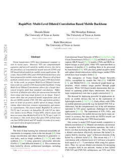 RapidNet: Multi-Level Dilated Convolution Based Mobile Backbone