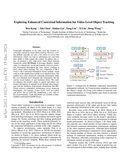 Exploring Enhanced Contextual Information for Video-Level Object
  Tracking