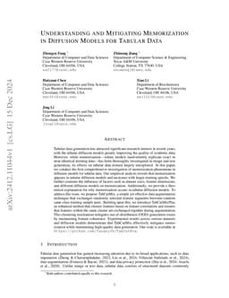 Understanding and Mitigating Memorization in Diffusion Models for
  Tabular Data