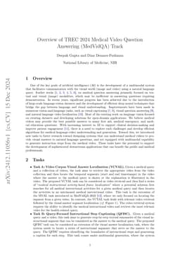 Overview of TREC 2024 Medical Video Question Answering (MedVidQA) Track