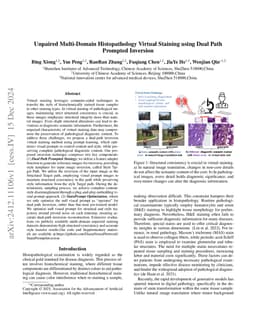 Unpaired Multi-Domain Histopathology Virtual Staining using Dual Path
  Prompted Inversion