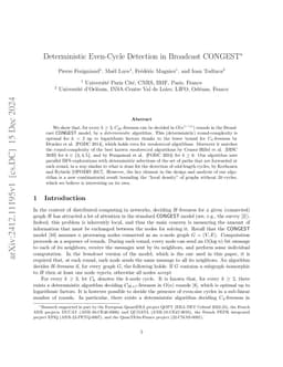 Deterministic Even-Cycle Detection in Broadcast CONGEST